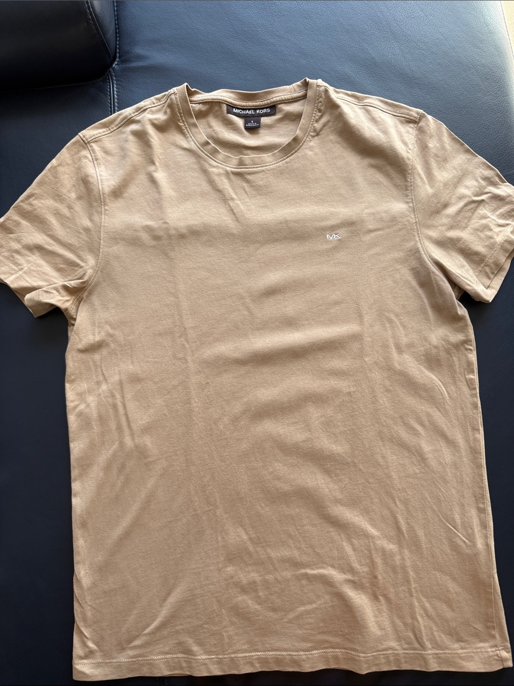 Michael Kors Men's Tan Crew Neck Short-Sleeve Tee